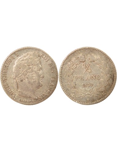 Louis-Philippe Ier 1/4 franc Argent 1839 K Bordeaux