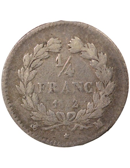 Louis-Philippe Ier 1/4 franc Argent 1832 M Toulouse