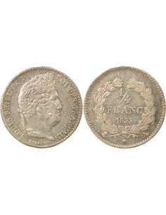 Louis-Philippe Ier 1/4 franc Argent 1833 A - Paris