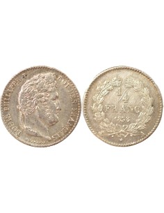 Louis-Philippe Ier 1/4 franc Argent 1838 A - Paris