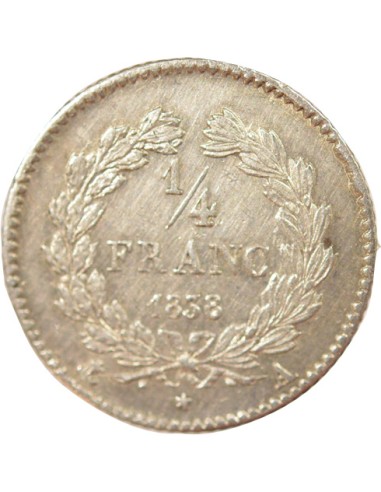 Louis-Philippe Ier 1/4 franc Argent 1838 A - Paris