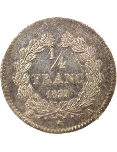 Louis-Philippe Ier 1/4 franc Argent 1839 A - Paris