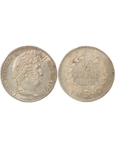 Louis-Philippe Ier 1/4 franc Argent 1833 W Lille