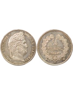 Louis-Philippe Ier 1/4 franc Argent 1834 W Lille