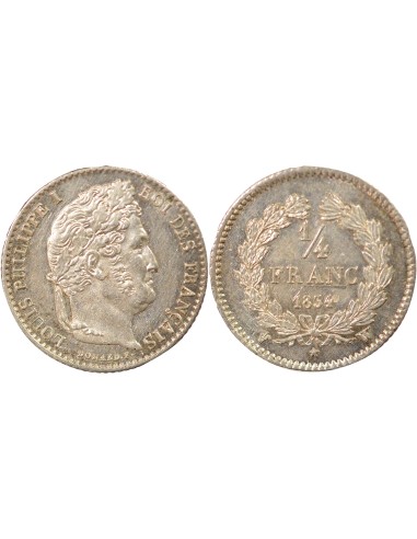 Louis-Philippe Ier 1/4 franc Argent 1834 W Lille