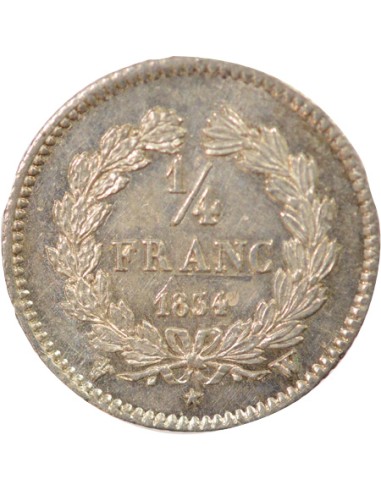 Louis-Philippe Ier 1/4 franc Argent 1834 W Lille