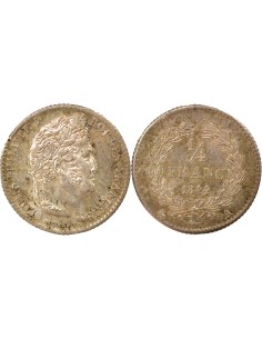 Louis-Philippe Ier 1/4 franc Argent 1844 A - Paris