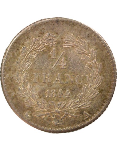Louis-Philippe Ier 1/4 franc Argent 1844 A - Paris