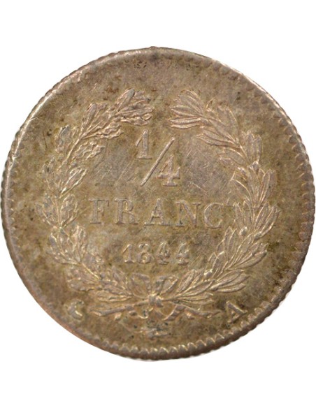 Louis-Philippe Ier 1/4 franc Argent 1844 A - Paris