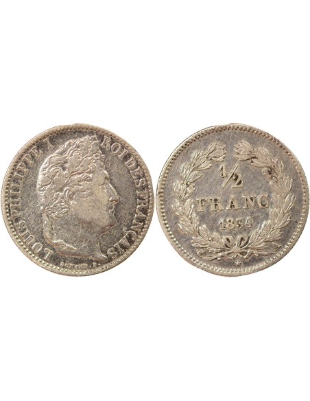 Louis-Philippe Ier 1/2 franc Argent 1834 A - Paris