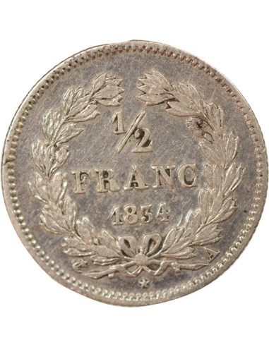 Louis-Philippe Ier 1/2 franc Argent 1834 A - Paris