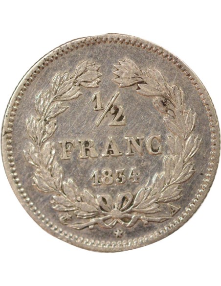 Louis-Philippe Ier 1/2 franc Argent 1834 A - Paris