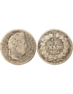 Louis-Philippe Ier 1/2 franc Argent 1834 B Rouen