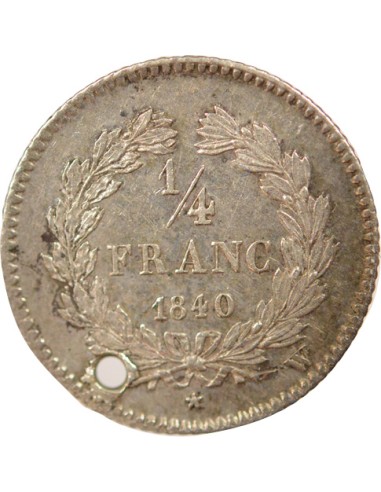 Louis-Philippe Ier 1/4 franc Argent 1840 W Lille