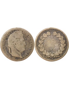Louis-Philippe Ier 1/2 franc Argent 1831 B Rouen