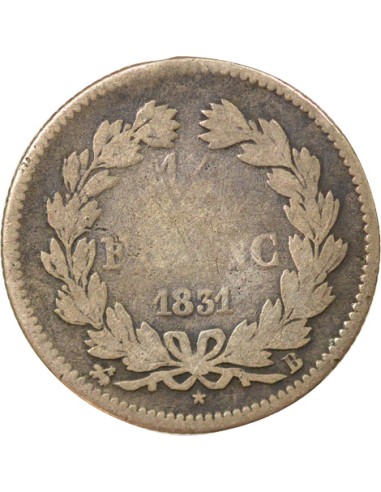 Louis-Philippe Ier 1/2 franc Argent 1831 B Rouen