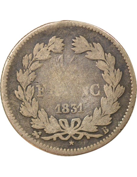 Louis-Philippe Ier 1/2 franc Argent 1831 B Rouen