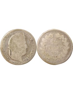 Louis-Philippe Ier 1/2 franc Argent 1838 B Rouen