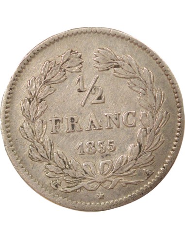 Louis-Philippe Ier 1/2 franc Argent 1835 A - Paris