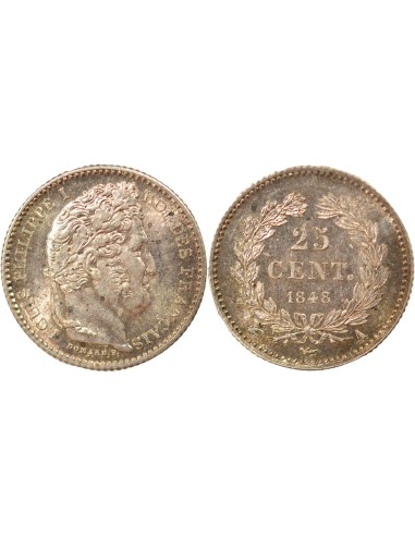 Louis-Philippe Ier 25 centimes Argent 1848 A - Paris