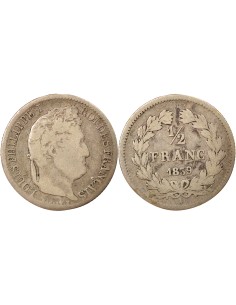 Louis-Philippe Ier 1/2 franc Argent 1839 W Lille