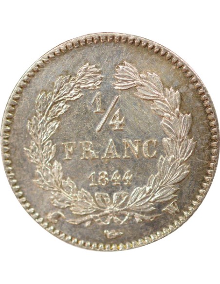 Louis-Philippe Ier 1/4 franc Argent 1844 W Lille
