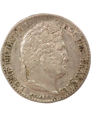 Louis-Philippe Ier 1/4 franc Argent 1843 B Rouen