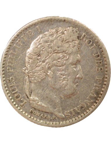 Louis-Philippe Ier 1/4 franc Argent 1845 B Rouen