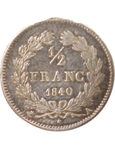 Louis-Philippe Ier 1/2 franc Argent 1840 A - Paris