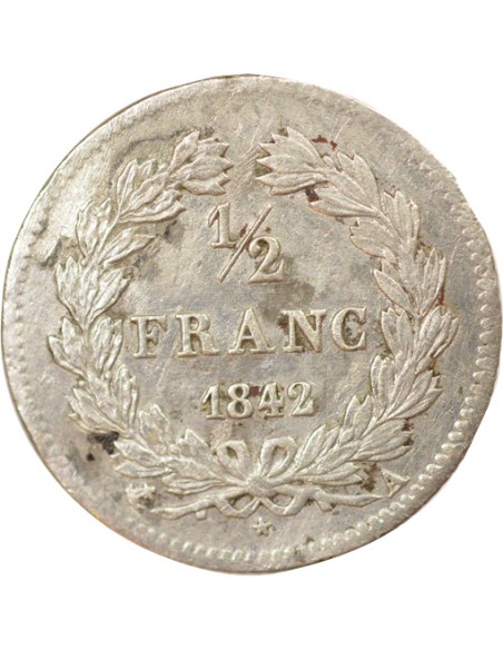Louis-Philippe Ier 1/2 franc Argent 1842 A - Paris
