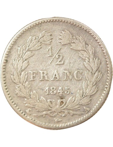 Louis-Philippe Ier 1/2 franc Argent 1845 A - Paris