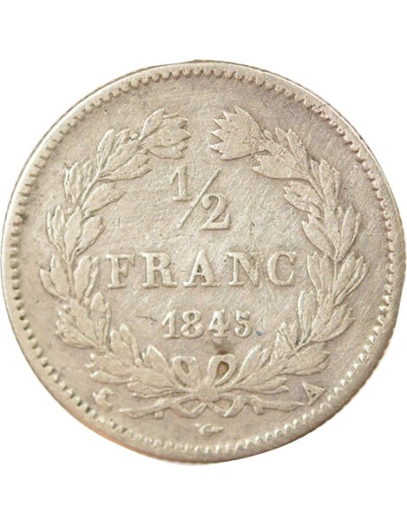 Louis-Philippe Ier 1/2 franc Argent 1845 A - Paris