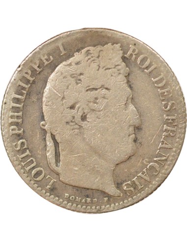 Louis-Philippe Ier 50 centimes Argent 1845 B Rouen