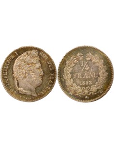 Louis-Philippe Ier 1/4 franc Argent 1842 B Rouen