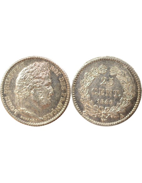 Louis-Philippe Ier 25 centimes Argent 1846 A - Paris