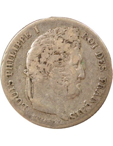 Louis-Philippe Ier 1/4 franc Argent 1844 BB Strasbourg