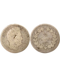 Louis-Philippe Ier 1/2 franc Argent 1834 W Lille
