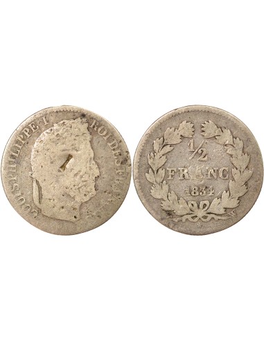 Louis-Philippe Ier 1/2 franc Argent 1834 W Lille