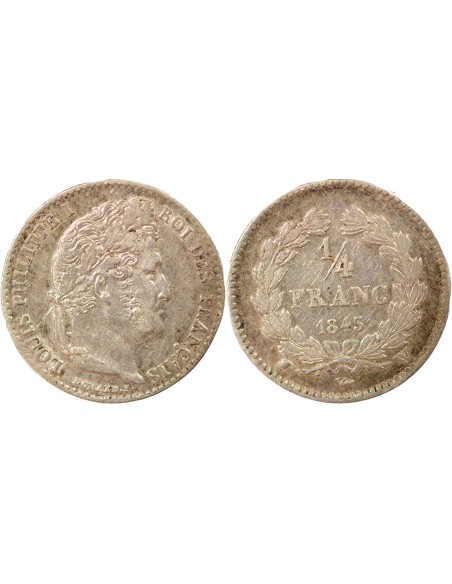 Louis-Philippe Ier 1/4 franc Argent 1843 W Lille