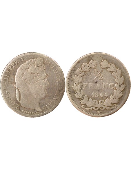 Louis-Philippe Ier 1/2 franc Argent 1844  -