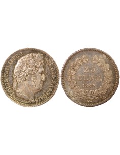 Louis-Philippe Ier 25 centimes Argent 1847 A - Paris
