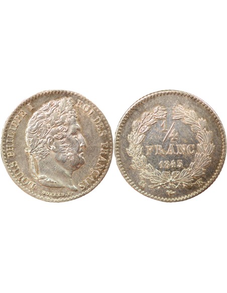 Louis-Philippe Ier 1/4 franc Argent 1843 K Bordeaux