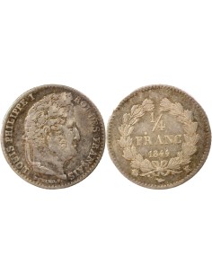 Louis-Philippe Ier 1/4 franc Argent 1844 K Bordeaux