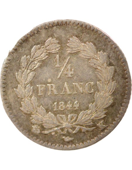Louis-Philippe Ier 1/4 franc Argent 1844 K Bordeaux