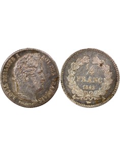 Louis-Philippe Ier 1/4 franc Argent 1843 A - Paris