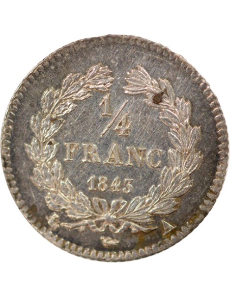 Louis-Philippe Ier 1/4 franc Argent 1843 A - Paris