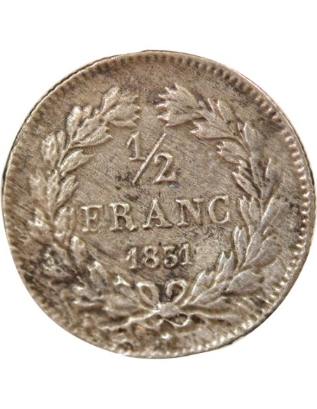 Louis-Philippe Ier 1/2 franc Argent 1831 H La Rochelle