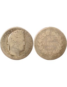 Louis-Philippe Ier 25 centimes Argent 1845 BB Strasbourg