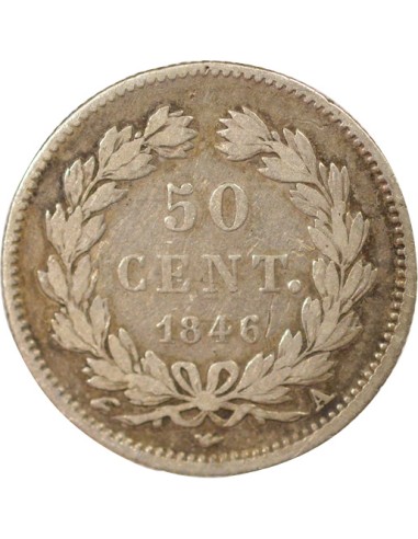Louis-Philippe Ier 50 centimes Argent 1846 A - Paris
