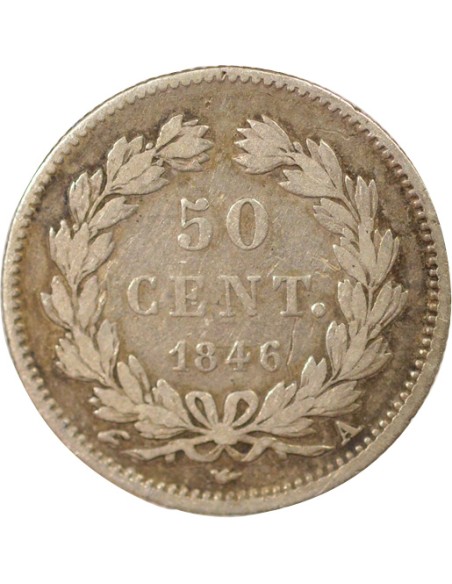 Louis-Philippe Ier 50 centimes Argent 1846 A - Paris